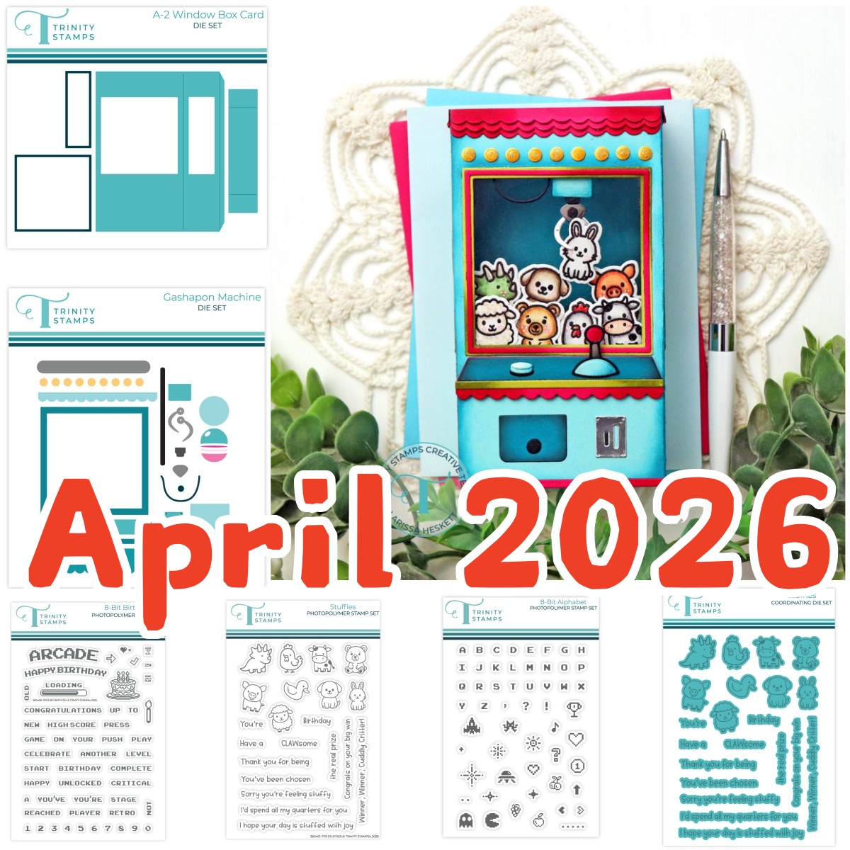 Arcade Card Vending Machine - Stuffies Arcade Machine Window Box Card