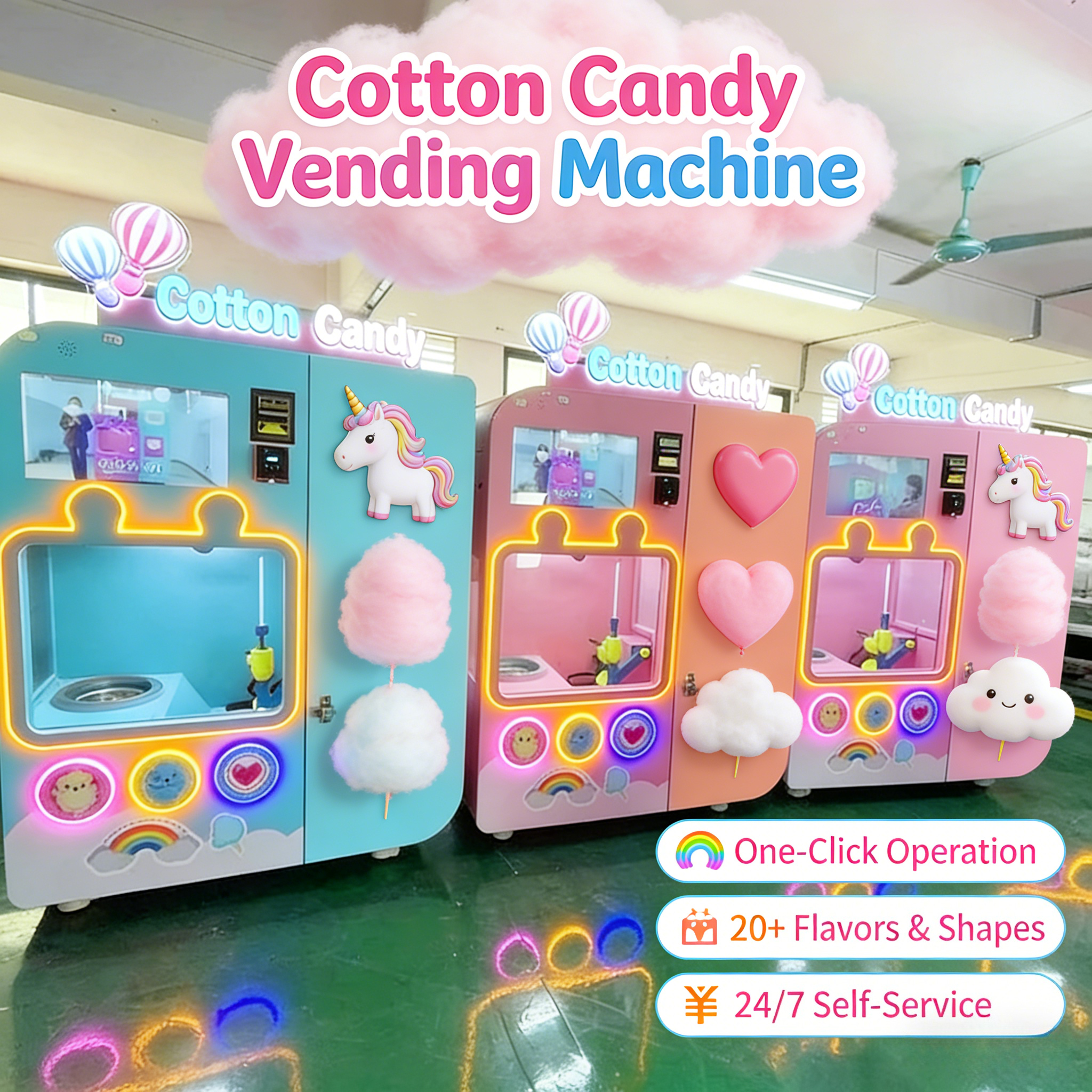 Candy Vending Machine - Customized 8L Electric Cheap Cotton Candy