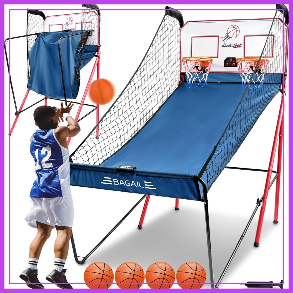 Arcade Games & Vending Co - Electronic Basketball Arcade Game with 8