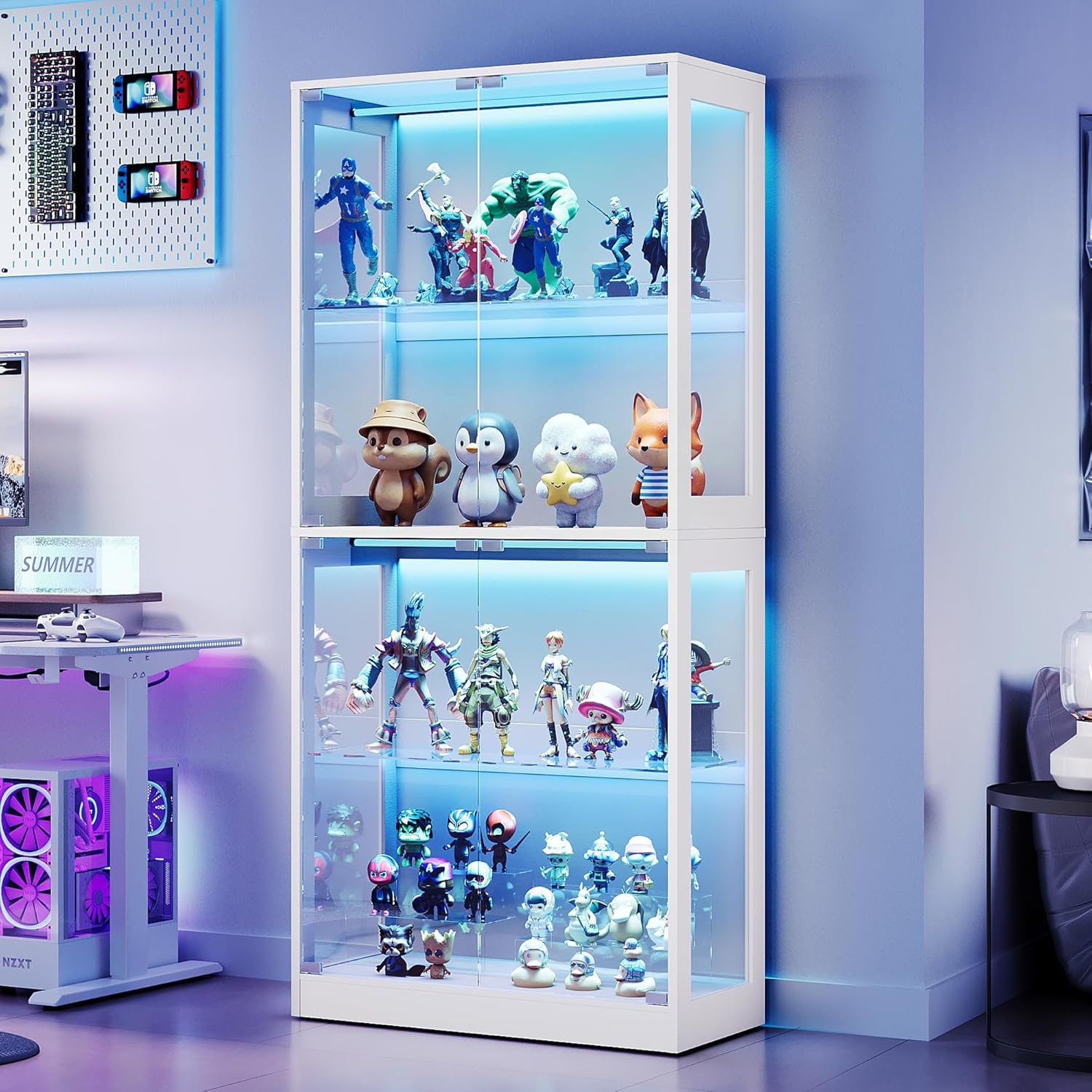 RGB Display Cabinet with Adjus - Glass Cabinet Display recension och pris