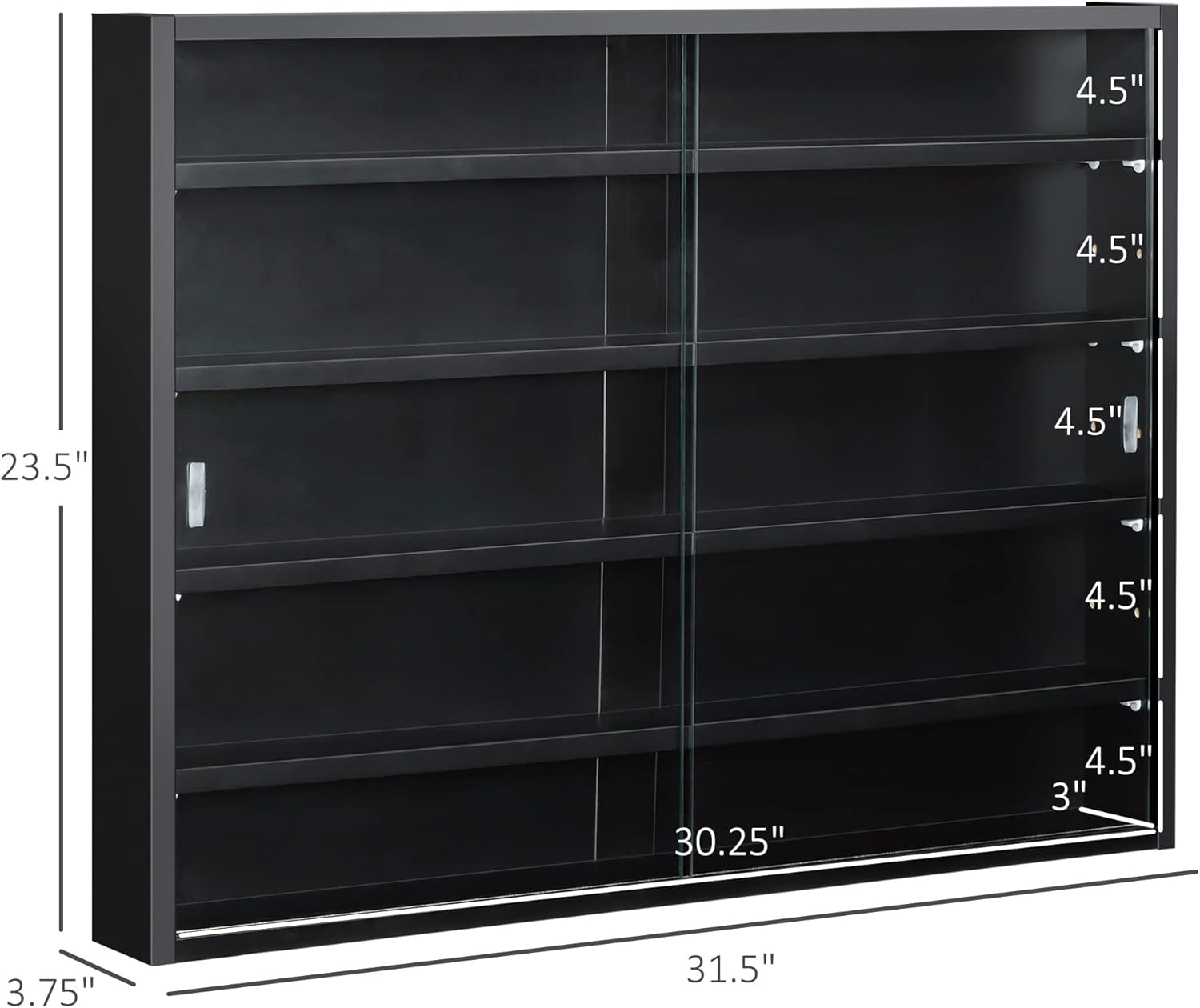 5-Tier Display Cabinet, Glass  - Glass Cabinet Display recension och pris