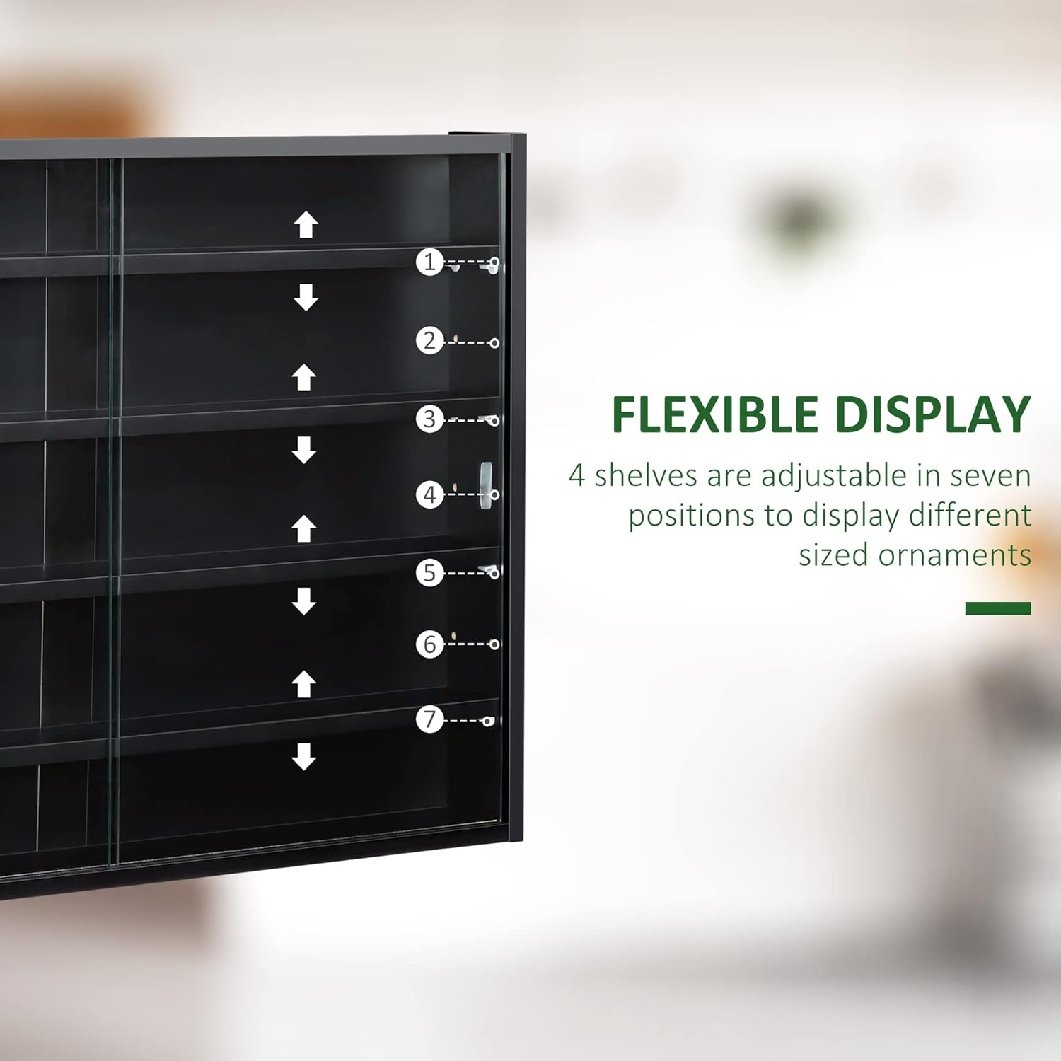 5-Tier Display Cabinet, Glass  - Glass Cabinet Display recension och pris