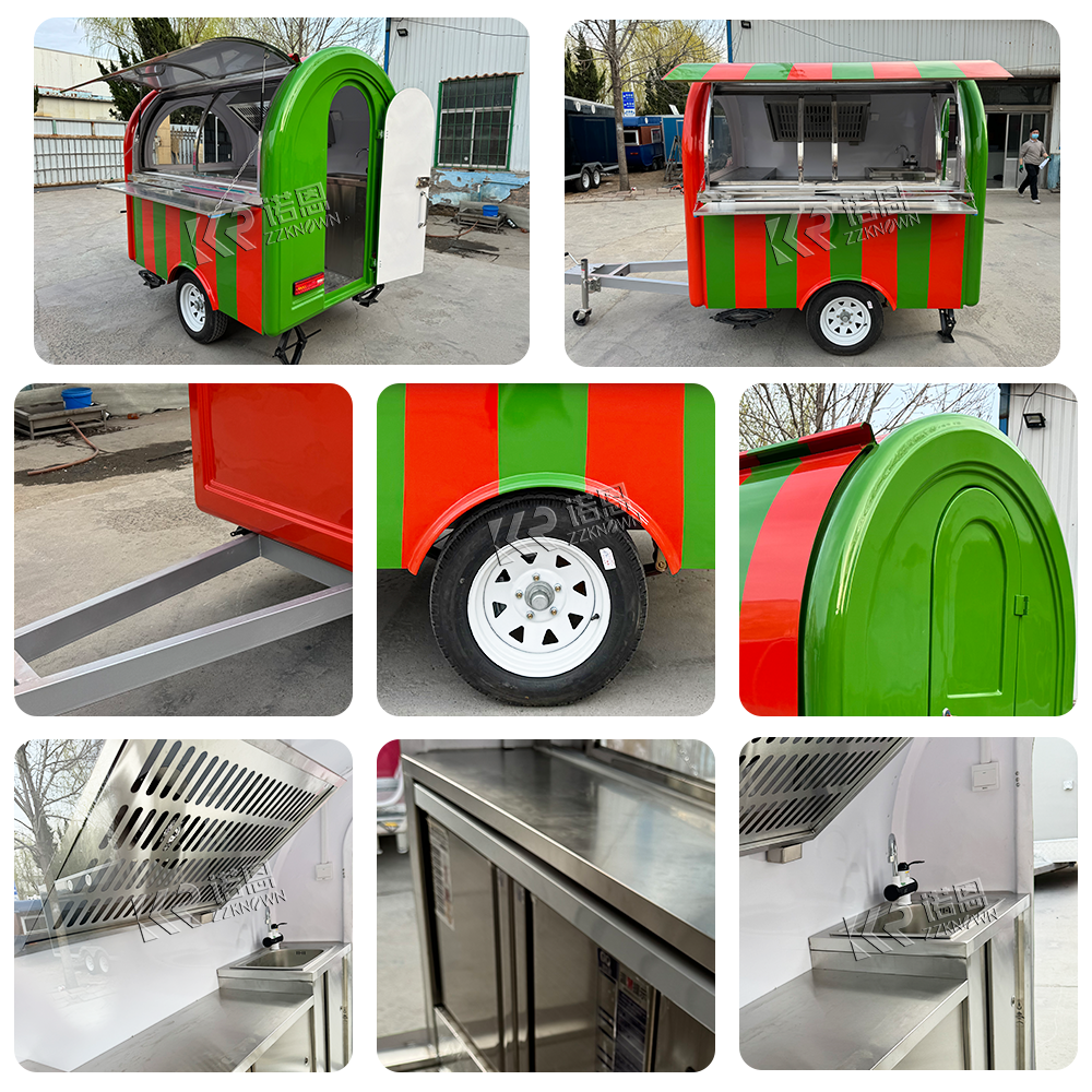 food truck trailer mobile kitc - Hot Dog Vending Cart recension och pris
