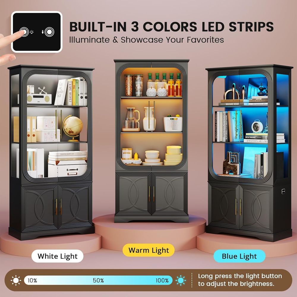 69 Tall Glass Display Cabinet  - Glass Cabinet Display recension och pris