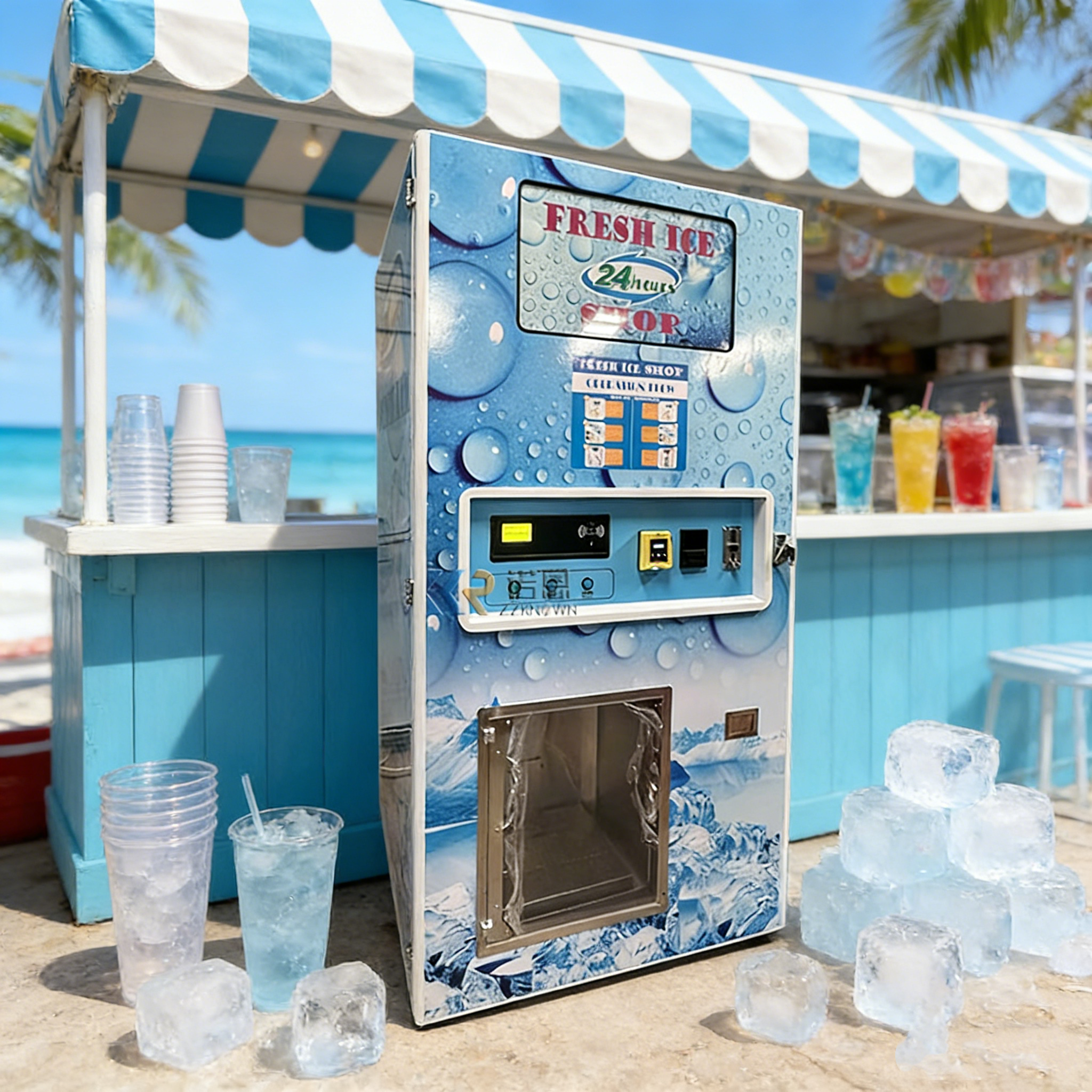 Customized Automatic Ice Vendi - Commercial Vending Machine recension och pris
