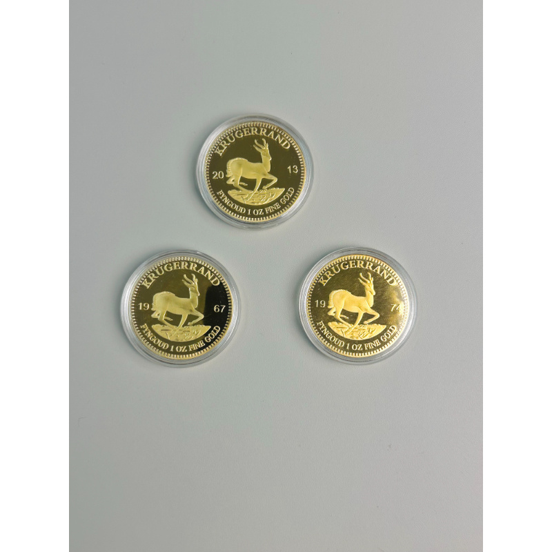 Gold Krugerrand Coin 4cm Wealt - Token Coin Mechanism recension och pris