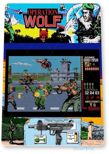 Operation Wolf Arcade Sign, Cl - Arcade Games & Vending Co recension och pris