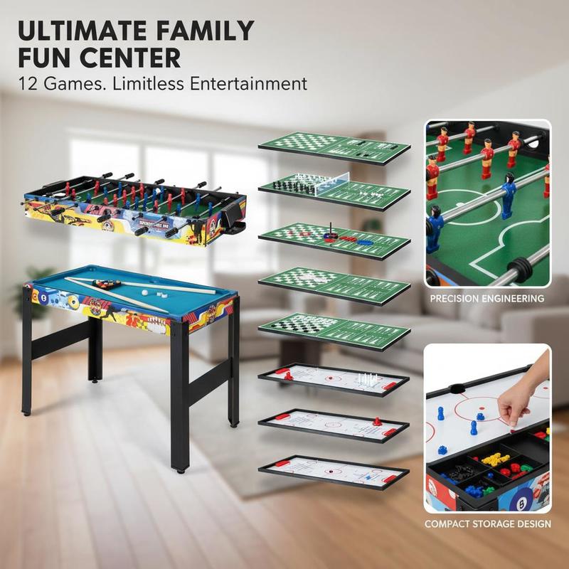 12-in-1 Combo Game Table Set w - Air Hockey Table recension och pris