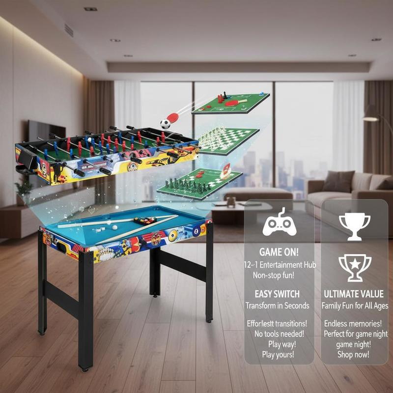 12-in-1 Combo Game Table Set w - Air Hockey Table recension och pris