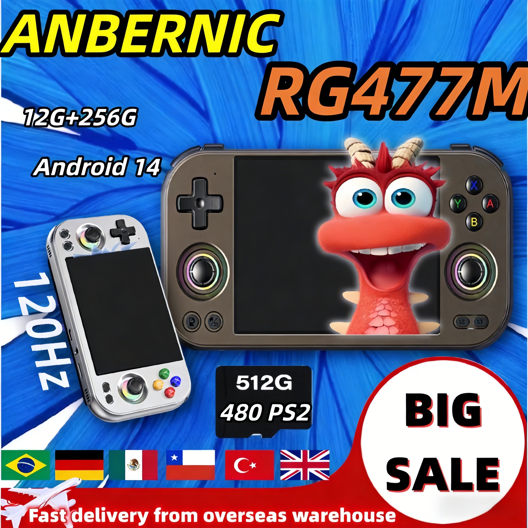 ANBERNIC RG 477M Retro Video G - Arcade Vibes recension och pris