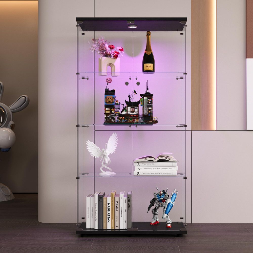 4Shelf Tempered Glass Display  - Glass Cabinet Display recension och pris