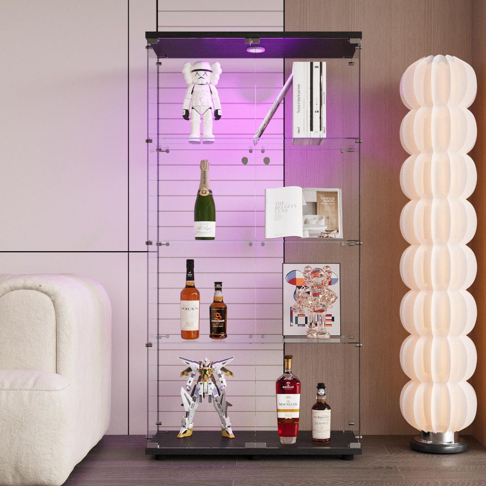 4Shelf Tempered Glass Display  - Glass Cabinet Display recension och pris