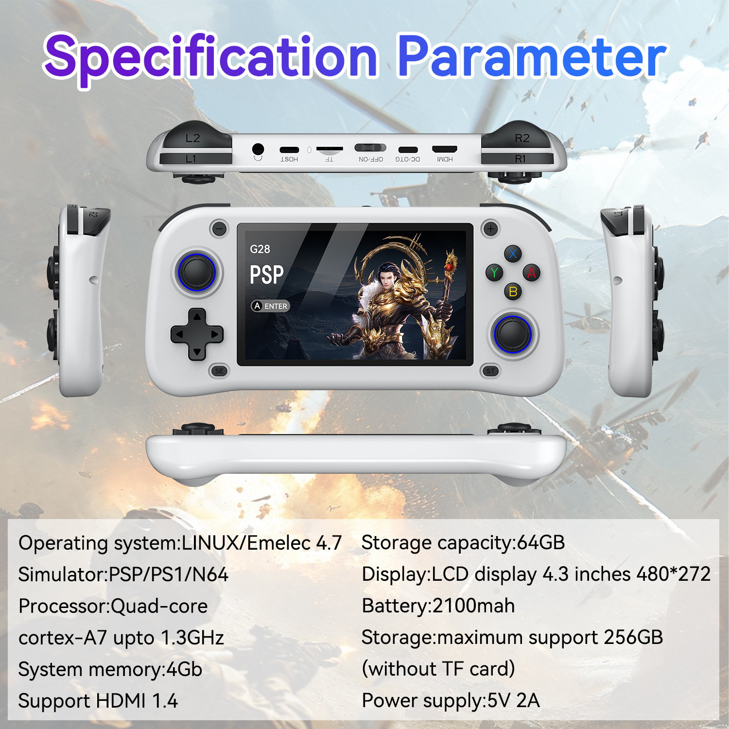 G28 game console 4.3-inch high - Arcade Vibes recension och pris