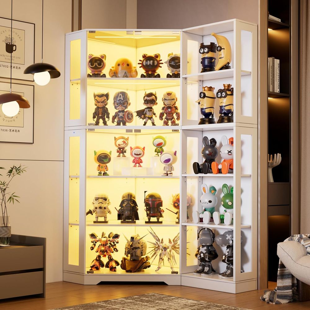 5-Tier Glass Display Cabinet w - Glass Cabinet Display recension och pris