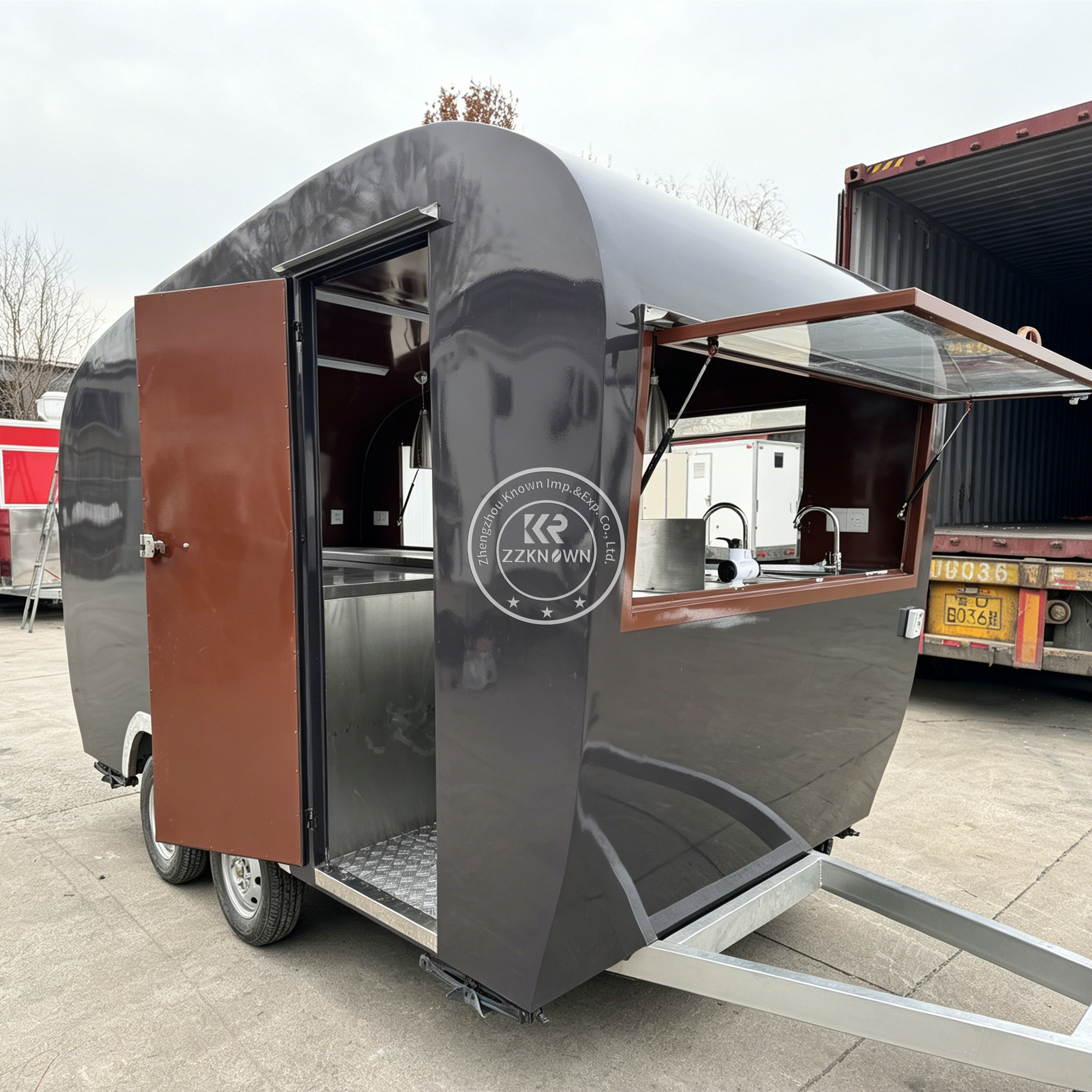 Outdoor Mobile Coffee Bubble T - Hot Dog Vending Cart recension och pris