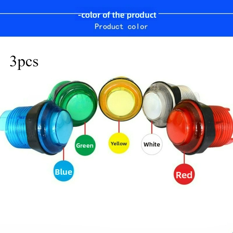 3pcs 24MM Illuminated Push But - Arcade Vibes recension och pris