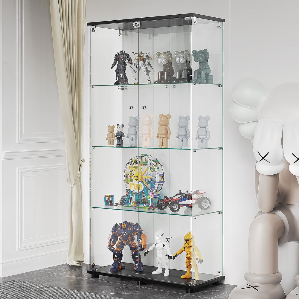 Glass Display Cabinet with 4 S - Glass Cabinet Display recension och pris