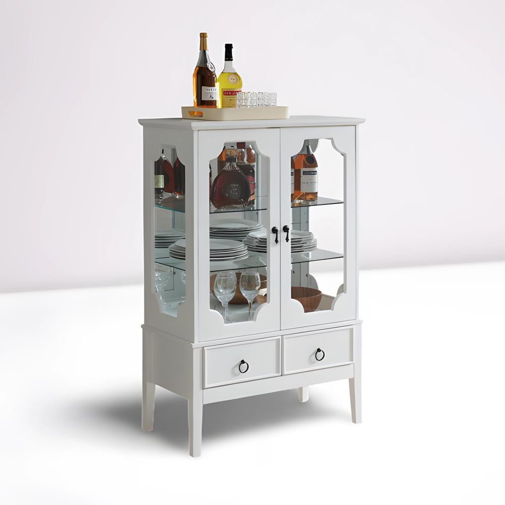 Curio Accent Storage Cabinet w - Glass Cabinet Display recension och pris