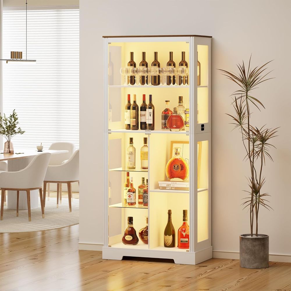 7-Tier Glass Display Cabinet w - Glass Cabinet Display recension och pris